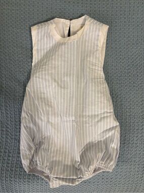 Dondolo Baby Striped Bubble in Light Blue and White